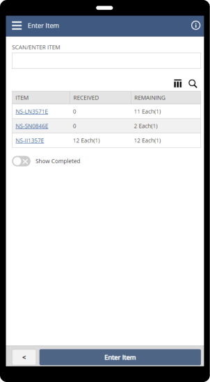 NetSuite partial receipt dashboard